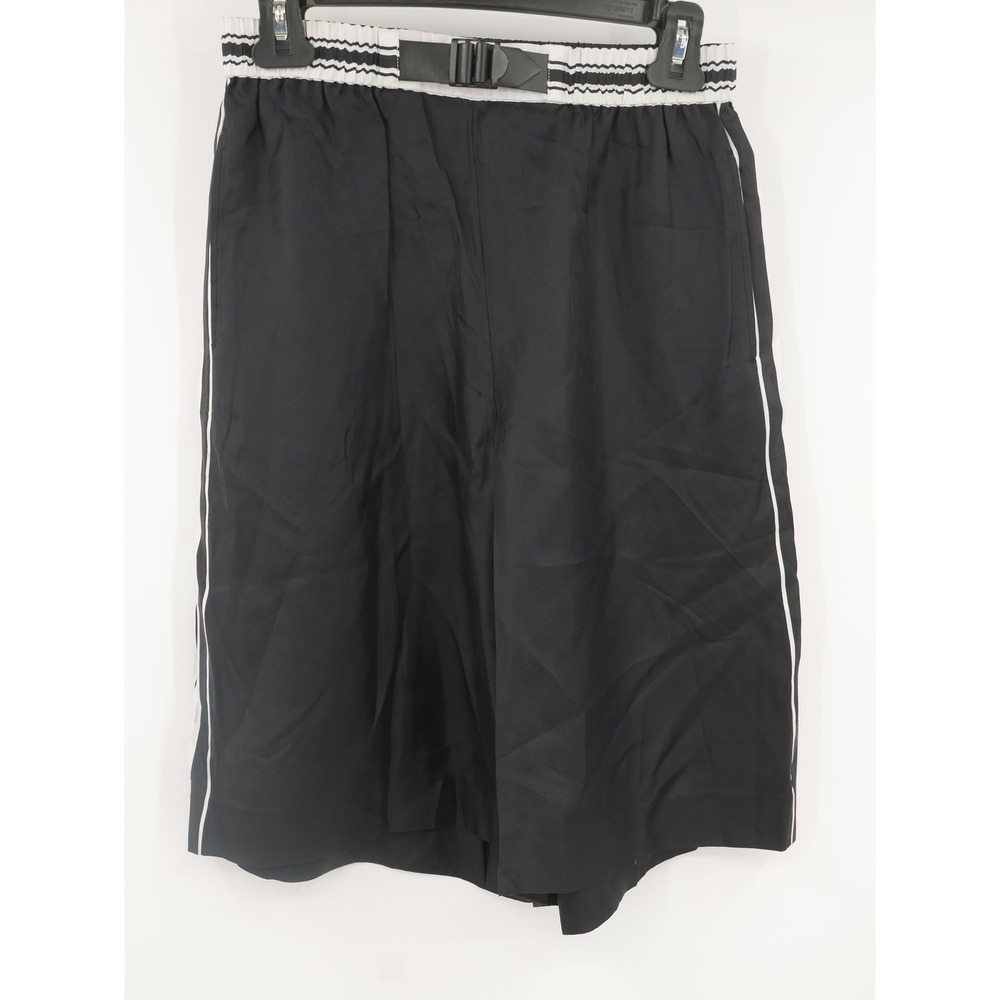 Rag & Bone Shorts Black Stripe Bermuda Belted Elastic Lightweight Men's XS 28